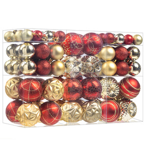 100 pièces <span class=keywords><strong>de</strong></span> boules <span class=keywords><strong>de</strong></span> Noël rouges <span class=keywords><strong>de</strong></span> haute qualité, décorations d'arbre pré-électroplaquées, pendentifs pour mariage <span class=keywords><strong>et</strong></span> fête, incassables <span class=keywords><strong>et</strong></span> lumineuses - Product Image 6