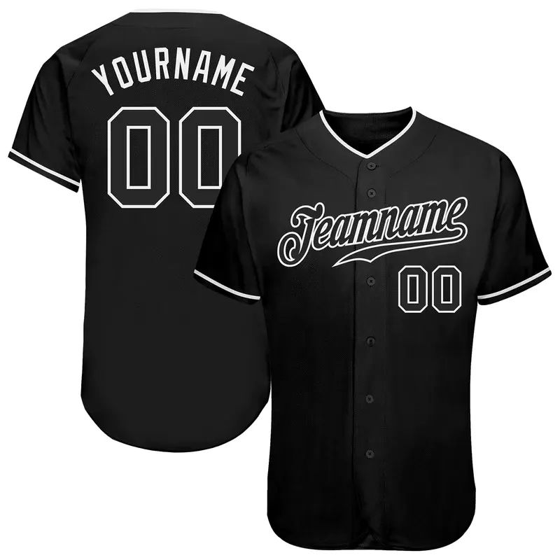 Персонализация спортивной одежды индивидуальная бейсбольная форма Джерси с логотипом на заказ черный пустой золотой бейсбольный Джерси