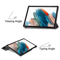 Samsung Galaxy Tab A11 Sm-X130 X133 X135 A9 8.7 İnç SM-X110 SM-X115 Tablet için Deri Kılıf Üç Katlı Tekerlekli Sert Kabuk