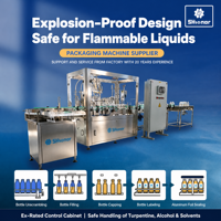 Machine de remplissage entièrement automatique anti-explosion pour alcool inflammable, liquide alcoolisé et gel désinfectant pour les mains, 4, 6 ou 8 têtes, fabriquée en Chine