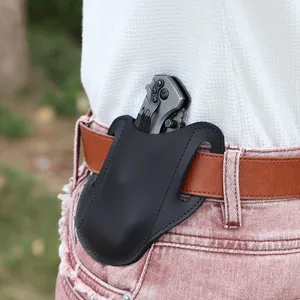 Outdoor Multi-functional Waist Knife Holster Premium Quality Tool Blade Cover Holster Genuine Leather EDC Pocket Belt