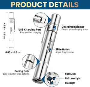 5 desenler ile şarj edilebilir çok fonksiyonlu lazer işaretçi kedi oyuncak, USB şarj, 3 modları, eğitim Chaser kedi interaktif oyuncaklar - Product Image 3