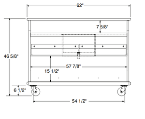 Barras Portátiles de Alta Resistencia Mostrador de Bar Portátil Mostrador Móvil de Acero Inoxidable Negro Estación de Cóctel - Product Image 4