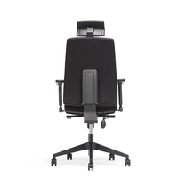 Chaise de bureau de direction moderne avec dossier incurvé en maille respirante, mécanisme renforcé, base 5 étoiles, profondeur de siège réglable
