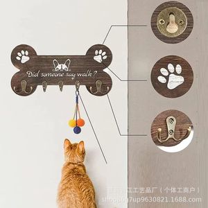 Cross-border creative wooden storage rack, home living room entryway <b>key</b> <b>hanger</b>, solid wood wall-mounted decorative rack - Product Image 3