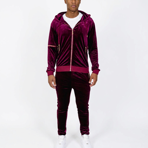HULAR INTL HU-VM-6006 OEM Survêtements en velours de haute qualité pour hommes, style streetwear, avec logos brodés personnalisés, sweat à capuche blanc à fermeture éclair - Product Image 1