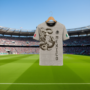 Camiseta de Fútbol para Hombre de México, Camiseta de Partido Sublimada con Cuello Redondo y Manga Corta, 100% Poliéster, Corte Regular, Ropa Deportiva para Adultos - Product Image 2