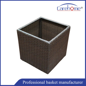 Vente en gros de matériel environnemental nouveau plastique rotin tissé stockage élégant bois couleur <span class=keywords><strong>rectangulaire</strong></span> tissé à la main lin panier à linge - Product Image 5