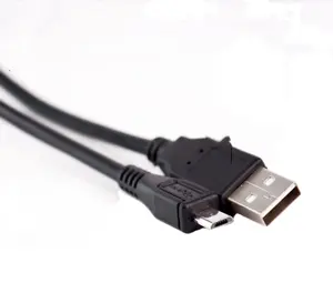 USB-A to Micro USB Fast Charging Cable 480Mbps Transfer Speed with Gold-Plated Plugs USB 2.0 3 Foot Black