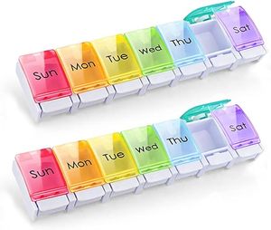 Boîte à pilules en plastique la plus vendue, organiseur portable de voyage à 7 compartiments, étui de rangement pour pilules de voyage à 7 grilles - Product Image 1