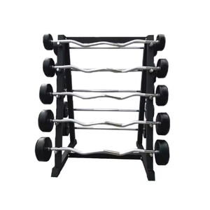 UINIQ Équipement d'haltérophilie Barre d'haltères incurvée à tête ronde en caoutchouc - Product Image 2