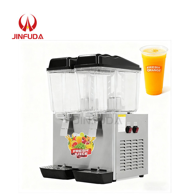 2 Tank Cold Beverage Juice Extractor Large Capacity Commercial Juice Dispenser Machine