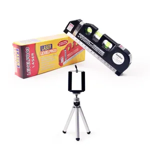 Toptan yüksek hassasiyetli çok amaçlı ölçü aracı Tripod raf braketi ile 8 Feet şerit metre dijital lazer seviyesi