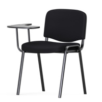 Chaise de bureau pivotante ergonomique moderne JOHOOFURNITURE, confortable, en tissu maillé, avec tablette d'écriture, empilable, avec rangement, chaise haute