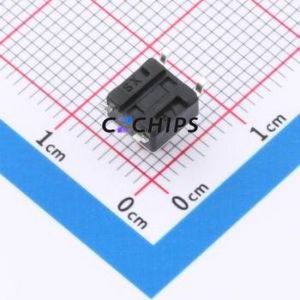TS667TP 250gf-HT Tactile Switch SMD-4P,6x6mm Switch Single Pole Single Throw Round Button 2.5N Vertical Mount - Product Image 2