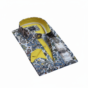 Chemise personnalisé, col jaune, Paisley, - Product Image 2