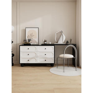 <span class=keywords><strong>Tocador</strong></span> Moderno en Forma de L, Extensible, con 1 Puerta, <span class=keywords><strong>Tocador</strong></span> de Maquillaje Esquinero con 3 <span class=keywords><strong>Cajones</strong></span> - Product Image 2