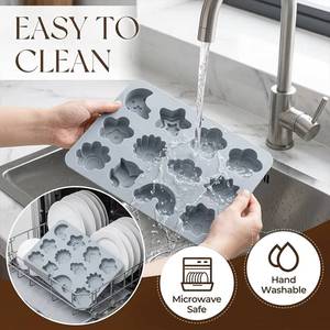 La fábrica MUYULINS puede personalizar caramelos con forma de flor, arcoíris y estrella, moldes de silicona antiadherentes de platino LFGB, libres de BPA. - Product Image 4