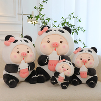 CPC Yanxiannv personalizado suave peluche Panda peluche animal de juguete que hace Panda se transforma en leche té cerdo