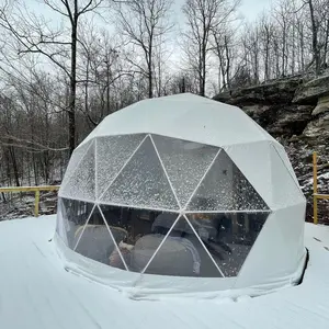 Winter Gebruikt Outdoor Geodetische Koepel Glamping Tent Sneeuw Slip Camping Huis Tent