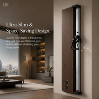 Appareil de musculation mural ultra-fin et peu encombrant pour la maison intelligente, entraîneur fonctionnel en bois de noyer, équipement de force 30 kg