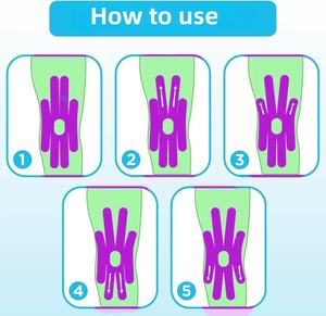 Bande de Kinésiologie Prédécoupée en Coton Personnalisée pour <span class=keywords><strong>Cheville</strong></span> et Visage, Soulagement des Douleurs Musculaires et Soutien Articulaire - Product Image 3