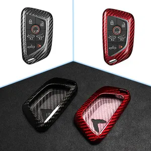 Genuine Carbon Key Fob Cover For Corvette C8 70th Edition Convertible Stingray Coupe Sports Z51 Z06 Remote Key Case Key Holder