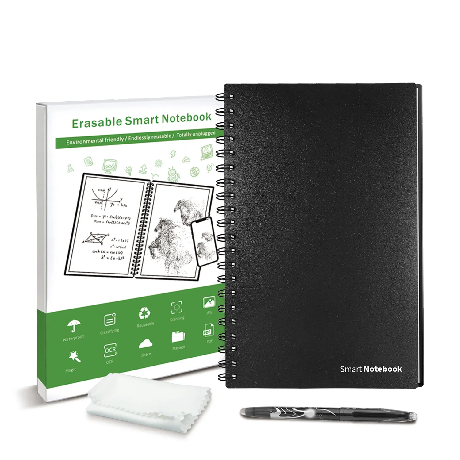 Newyes Notepad Tahan Air Ramah Lingkungan Ukuran A4 Dot Grid Notebook Pintar Dapat Dihapus Panas dan Basah untuk Siswa