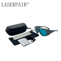 Lunettes de sécurité laser rouge à haute protection OD6+ 620 - 700 nm, lunettes de protection laser rubis pour machine médicale