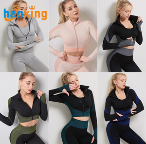 Vita alta dimagrante Legging senza cuciture donna Yoga Fitness Running Workout Sport Spandex Leggings <span class=keywords><strong>gambe</strong></span> sottili pantaloni Activewear <span class=keywords><strong>collant</strong></span> - Product Image 2