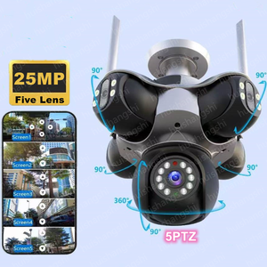 Ffvideo 5ptz 25mp siêu HD 5 ống kính 5 Màn hình máy ảnh ngoài trời không dây con người theo dõi <span class=keywords><strong>WIFI</strong></span> <span class=keywords><strong>IP</strong></span> CCTV Mạng giám sát an ninh máy ảnh - Product Image 1
