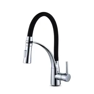 Low price high-quality copper body multifunctional universal kitchen faucet cold and hot water washing basin pull-out faucet