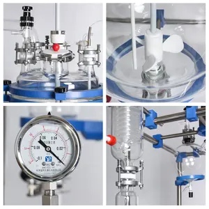 High Quality Jacketed Glass Reactor 20l For Sale 50 100 500 Liter 30 100 L 10l 20l 30l 50l 100l 200l 400l