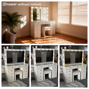 Table de maquillage et de coiffure moderne <span class=keywords><strong>rose</strong></span> avec fonction anti-basculement et éclairage LED, miroir inclus, pour maisons familiales et magasins de meubles - Product Image 3