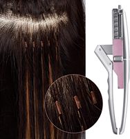 Kit d'outils et machine 6D de 2e génération pour extensions capillaires tendance et populaires, sans traces, sans matériau