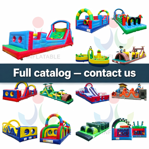 Juegos <span class=keywords><strong>de</strong></span> Obstáculos Inflables <span class=keywords><strong>de</strong></span> PVC Comerciales con Toboganes, Pared <span class=keywords><strong>de</strong></span> Escalada y Pilares Desplegables para Niños y Adultos - Product Image 5