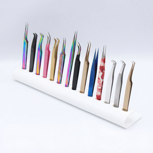 Custom Label Stainless Steel Hand Tested Lash Tweezers with Anti-Static & Durable Design Regular Tip Volume Tweezers INNOVAMED - Product Image 1