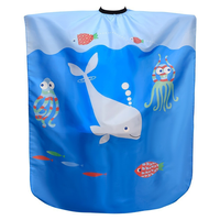 Nouvelle cape de coiffure pour enfants à motif dessin animé écologique, anti-adhérente aux cheveux, pour la coupe de cheveux en salon