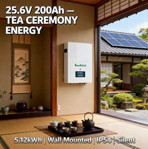 Baterai Lithium 25.6V 24V 200Ah 5kWh untuk Sistem Energi Surya yang Dipasang di Dinding - Product Image 1