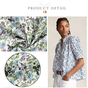 Tissu à transfert thermique numérique à imprimé floral Whale Point Intelligent Manufacturing 120D144F Polyester Spandex Design personnalisé - Product Image 4