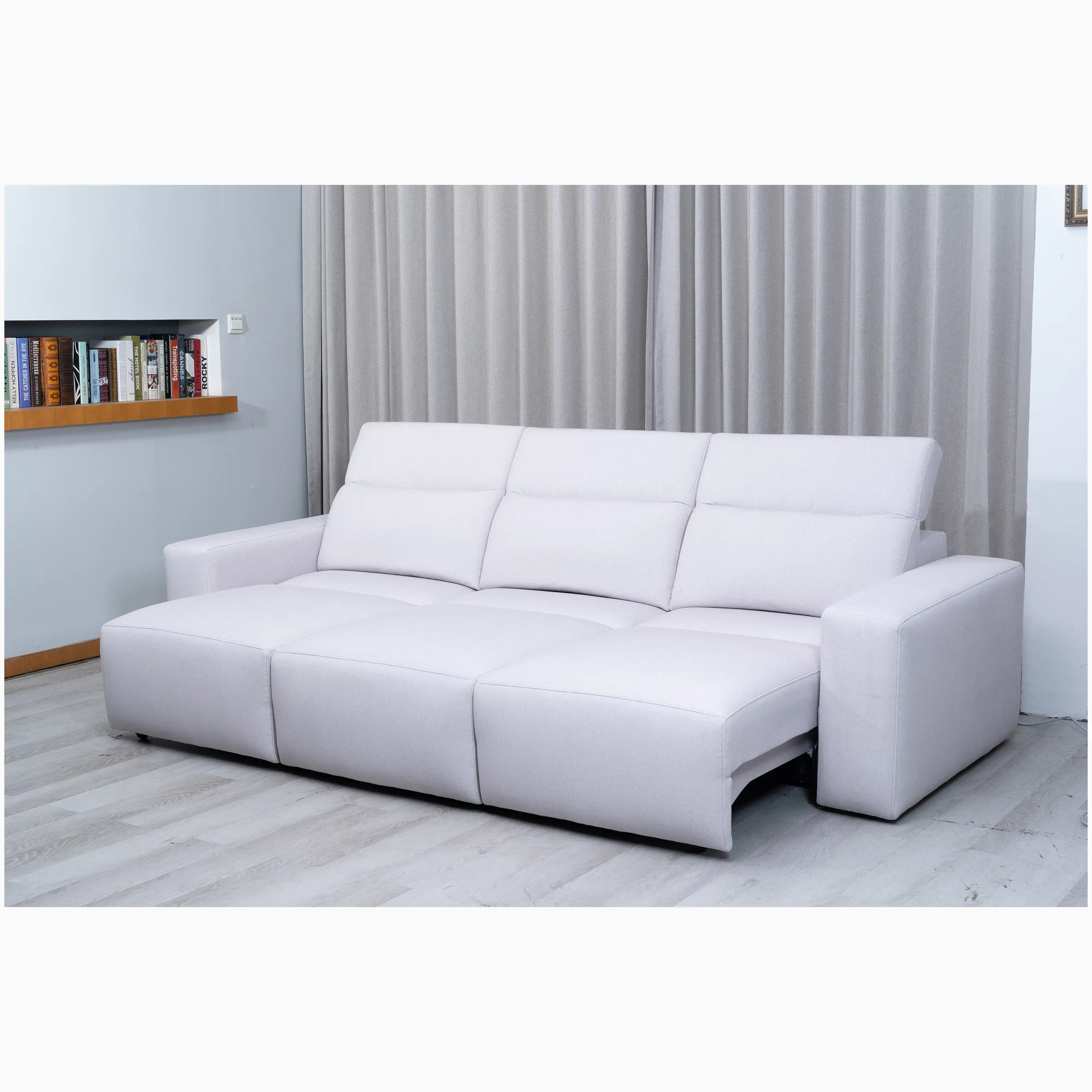 Modern living room furniture 3 seater 2 seater sleeper sofa cum beds remote control folding sofa bed