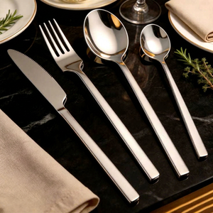 Juego de Cubiertos de Acero Inoxidable 18/10 Forjado de Alta Densidad, Resistente a la Corrosión, Calidad Profesional para Proveedores de Catering - Product Image 1