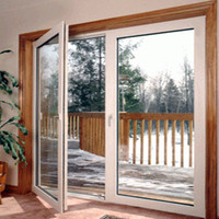 DAIYA Porte en verre cassé thermiquement avec double porte battante