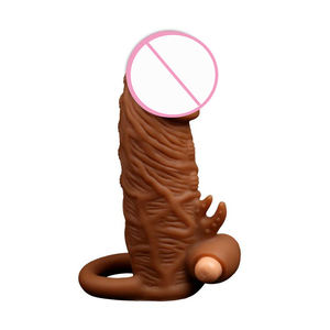 Yamamoto Wiederverwendbare Weiche Silikon-Penishülle Verlängerung Realistisches Kondom Vibrator <span class=keywords><strong>Rabbit</strong></span> <span class=keywords><strong>Dildo</strong></span> Erweiterung Sexspielzeug für Männer - Product Image 2