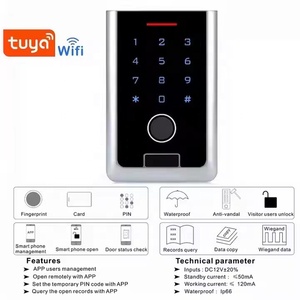 Tuya แอป WiFi โลหะทนทานกันน้ำ, <span class=keywords><strong>ID</strong></span> ลายนิ้วมือ/125เฮิร์ตซ์การ์ดหน้าจอสัมผัสปุ่มกดระบบควบคุมการเข้าถึงแบบสแตนด์อโลน - Product Image 4