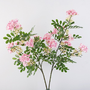 Fleurs artificielles en soie douce de Michelia Figo à 6 branches, blanches, en plastique, 113 cm, décorations de mariage, haute simulation - Product Image 3