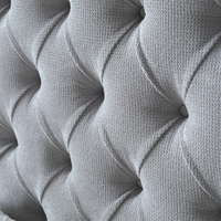 OEM ODM kasur Lits rembourrés modernes en tissu imperméable avec cadre de lit au design de luxe et tête de lit à boutons double éclairage complet