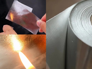 Toile en fibre <span class=keywords><strong>de</strong></span> verre avec feuille d'aluminium ignifuge OPERFECT, conforme ASTM E84, protection thermique, écologique, pour conduits HVAC extérieurs et tuyaux <span class=keywords><strong>de</strong></span> chaudière - Product Image 2