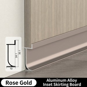 Plinthe encastrée en alliage d'aluminium 2cm 3cm, ligne de <span class=keywords><strong>coin</strong></span> murale invisible dissimulée, panneau mural métallique étanche et durable pour carrelage - Product Image 5