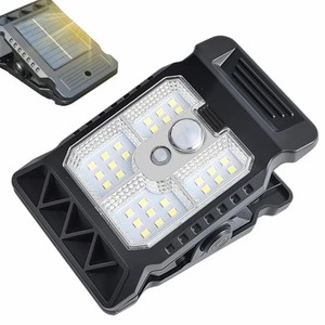 <span class=keywords><strong>Lampe</strong></span> solaire à clip avec détecteur de mouvement, éclairage extérieur étanche pour jardin, fixation murale avec sécurité automatique, clips décoratifs pour parasol de jardin - Product Image 1